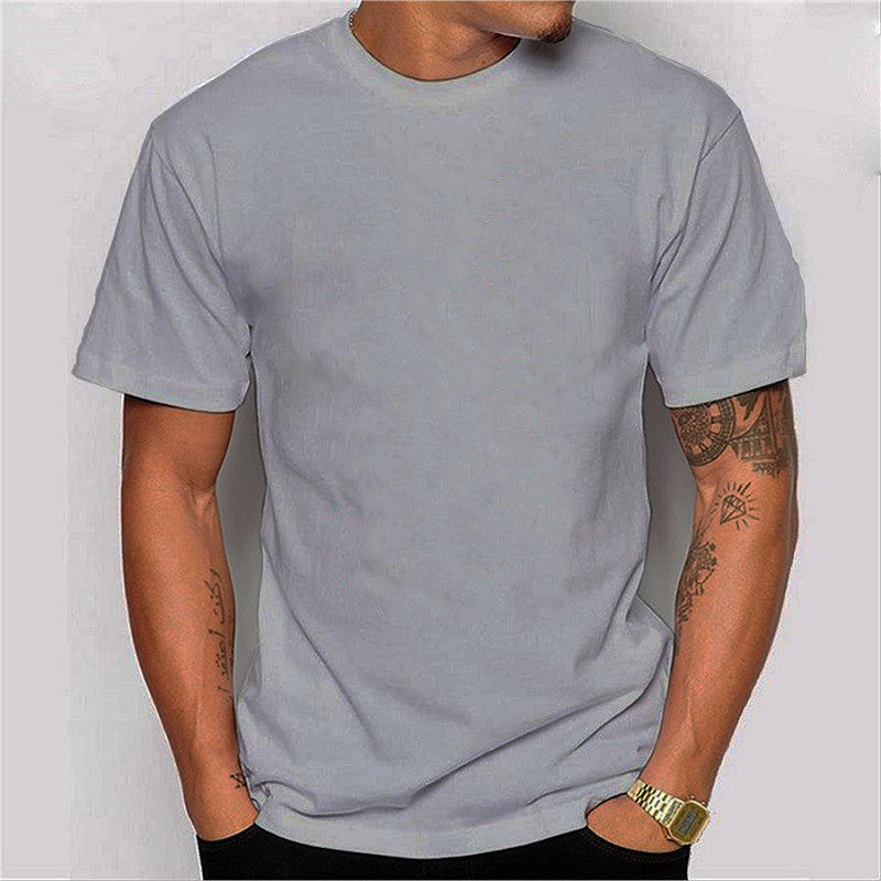 Solid Color Printing Blank Men's Short Sleeve