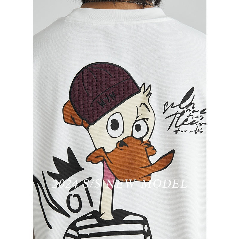 Cartoon Embroidered Printed Fashion T-shirt