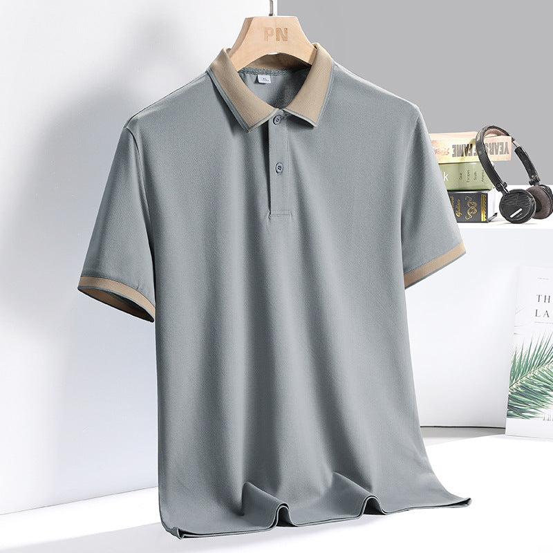 Summer Men's Ice Silk Business Casual Short Sleeve