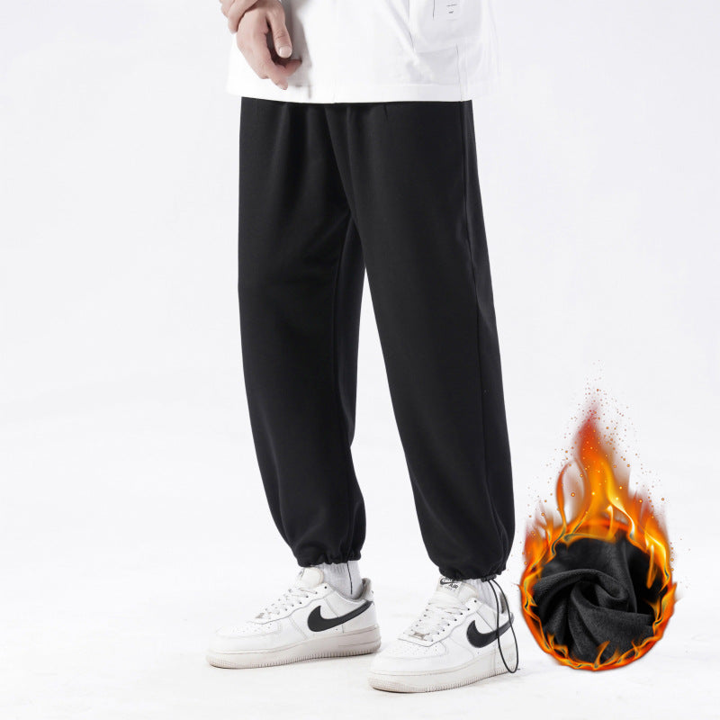 Pure Cotton Super Soft Sports Trousers Men Plus Cashmere Autumn And Winter