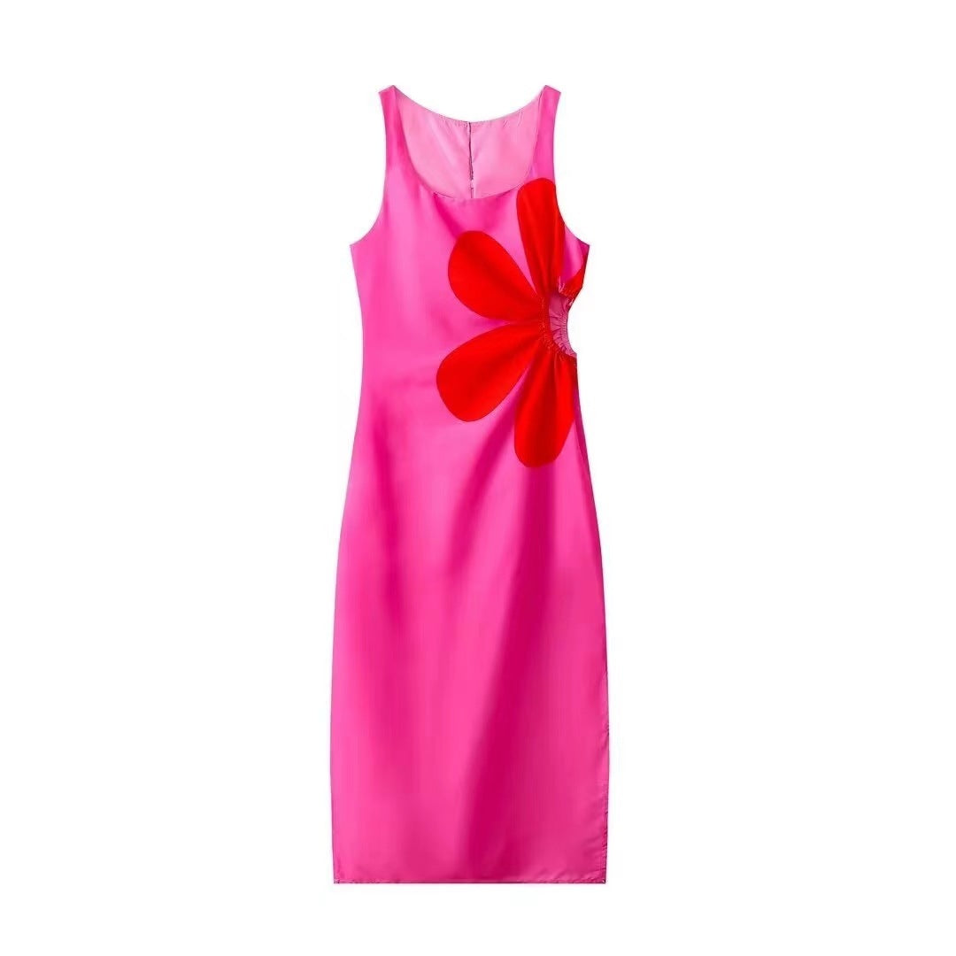 Spring New Women's Clothing Stylish Simple And Versatile Flowers Dress