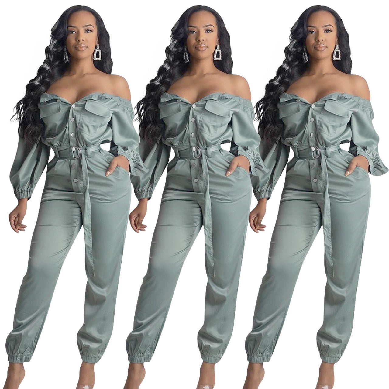 Women's Streetwear Sexy Off Shoulder Jumpsuit