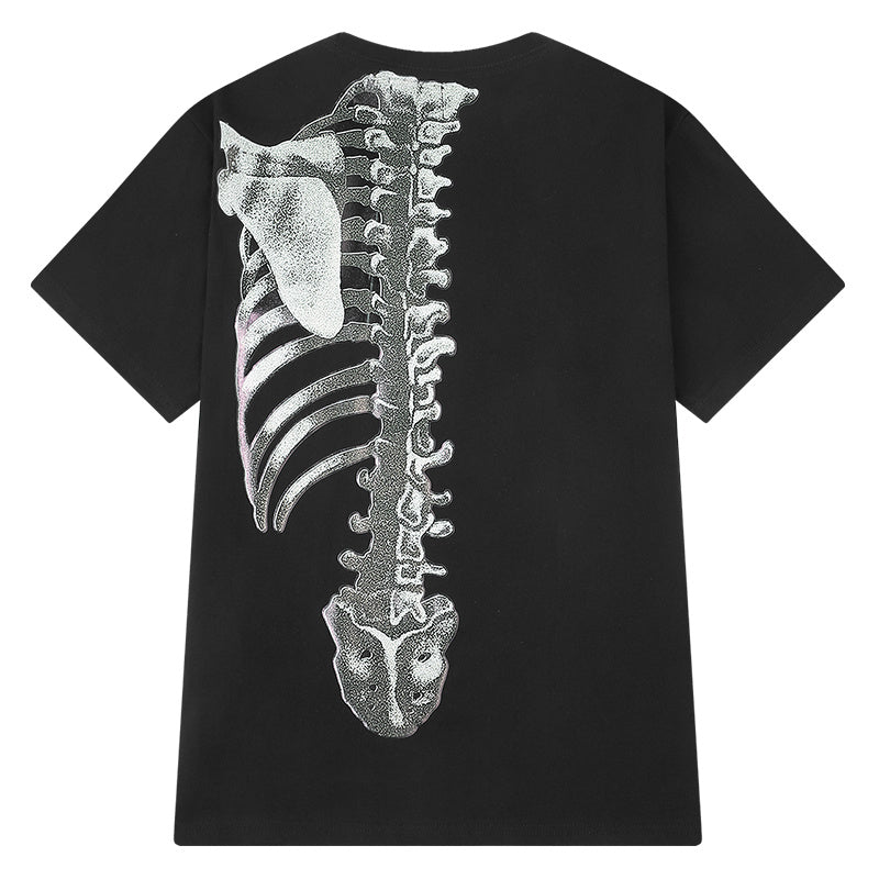 Skull European And American High Street Style Short-sleeved T-shirt