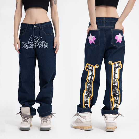 High Waist Jeans Original Slimming Trousers Men And Women